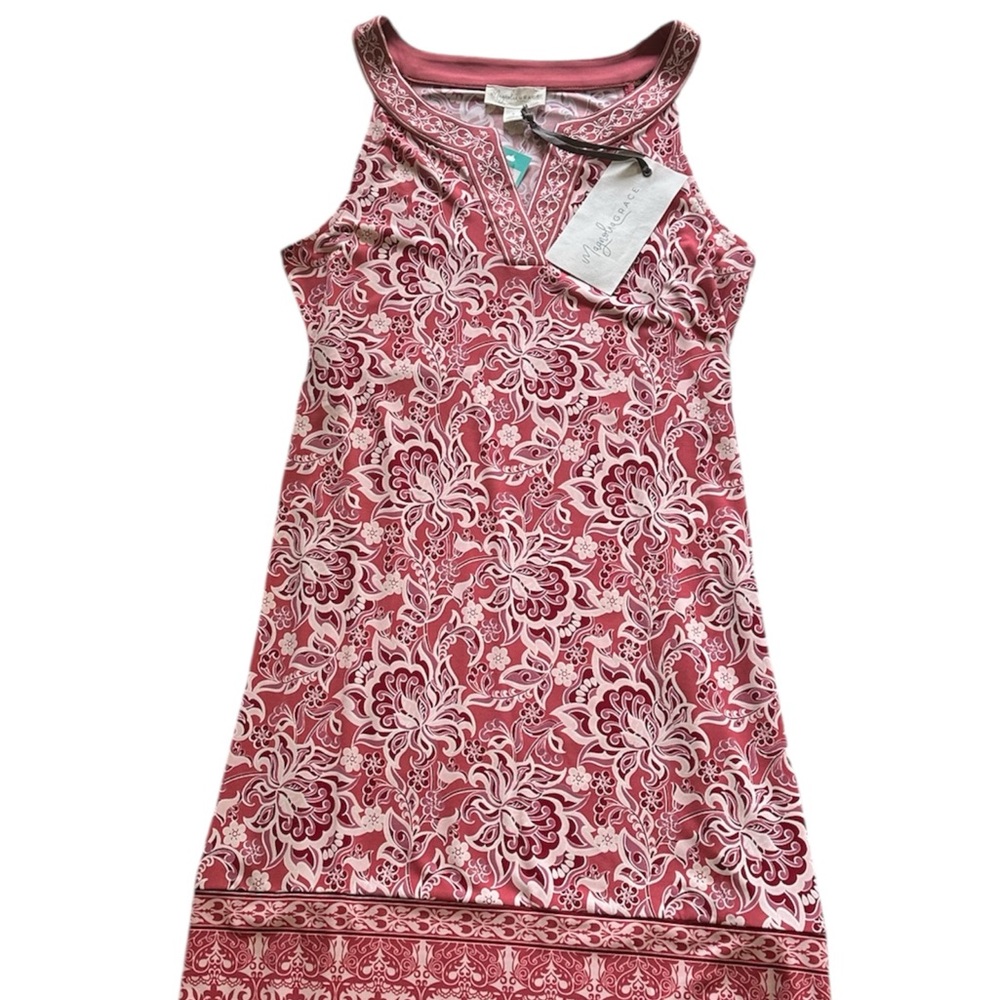 Magnolia Grace Coral Embroidered Dress
